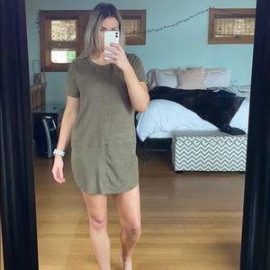 Vici Collection Faux suede tshirt dress